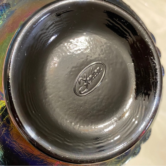 Fenton carnival glass basket with handle - Picture 2 of 7